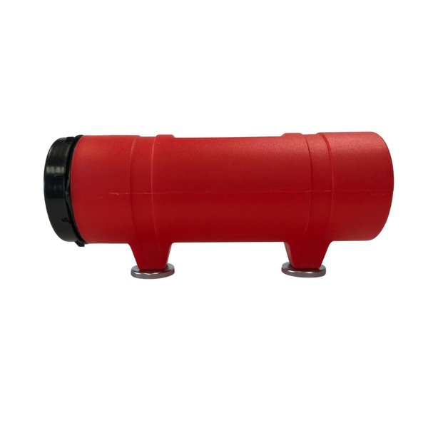 Jonesco Round Lockout Tagout Box/Tube with Magnets for Attaching to Metal Surfaces 1005REDLOCKOUT